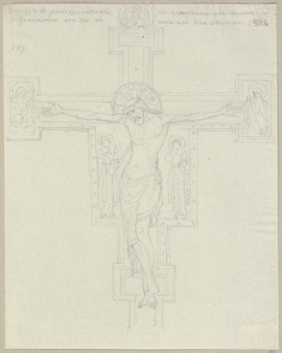 Kruzifix auf Holz ehemals in einem Nonnenkloster zu San Gimignano, jetzt in einem Privathaus daselbs from Johann Ramboux