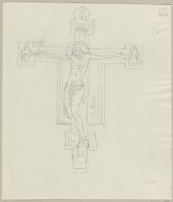 Kruzifix auf Holz im Sprachzimmer der Nonnen von San Gimignano, halb lebensgroß from Johann Ramboux