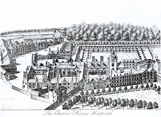 The Charterhouse Hospital, c.1720 from Johannes Kip