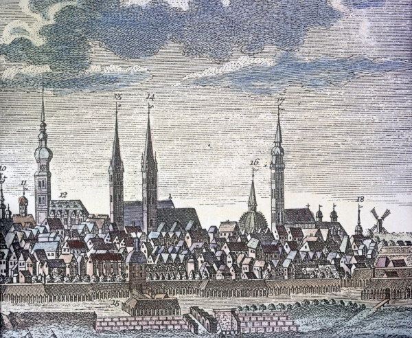 Hamburg um 1750 from Johann Georg Ringlin