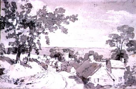 The Entrance to the Village of Edensor from John Constable