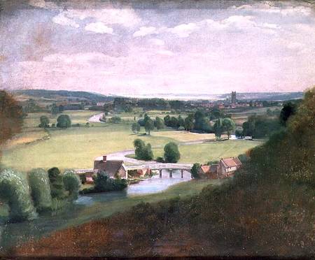 The Valley of the Stour with Dedham in the Distance from John Constable