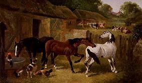 Bauernhof mit Pferden und anderen Tieren from John Frederick Herring d.J.