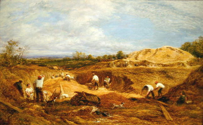 Kensington Gravel Pits (oil on canvas) from John Linnell
