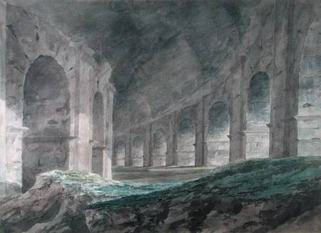 Interior of the Lower Ambulatory of the Colosseum, Rome from John Robert Cozens