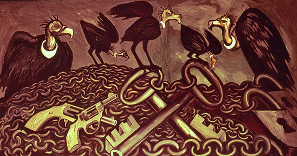 Dekorative Tafel II, aus dem Epos der amerikanischen Zivilisation, 1932-34 from José Clemente Orozco