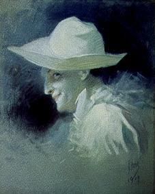 Bildnis des Schauspielers Georges Wague als Pierrot. from Jules Chéret