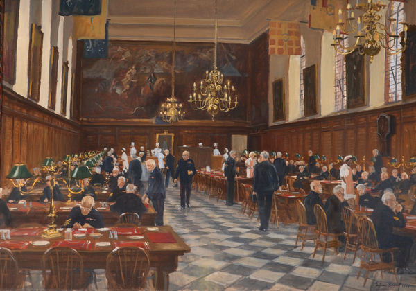 View of the Great Hall, the Royal Hospital Chelsea from Julian  Barrow