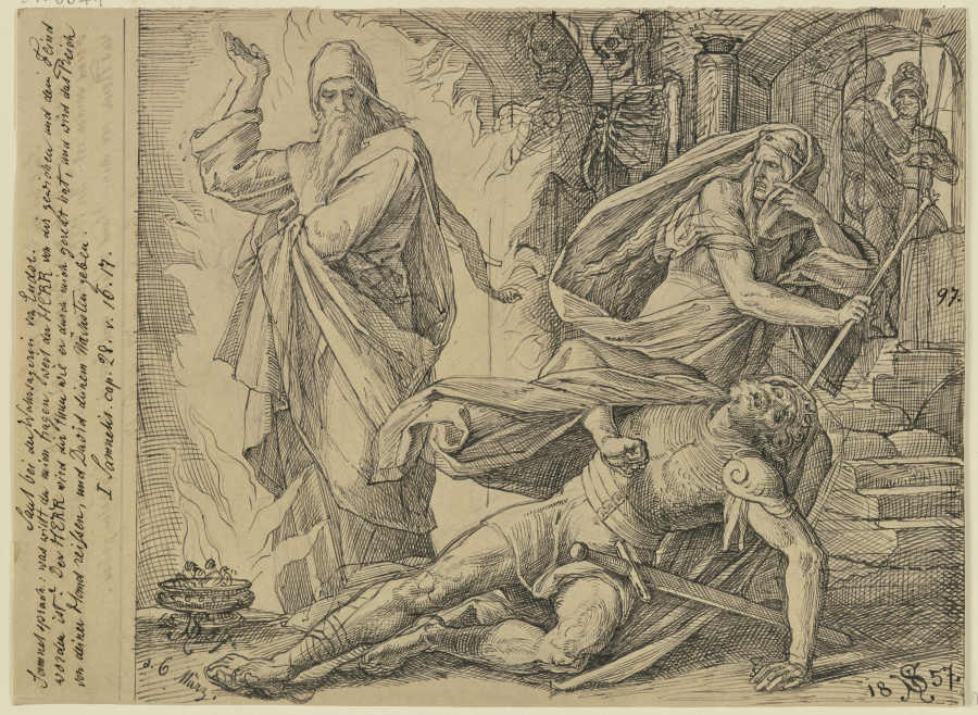 Saul bei der Wahrsagerin von Endor from Julius Schnorr von Carolsfeld