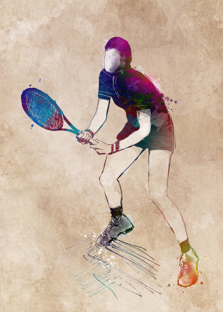 Tennisspieler-Sportkunst from Justyna Jaszke