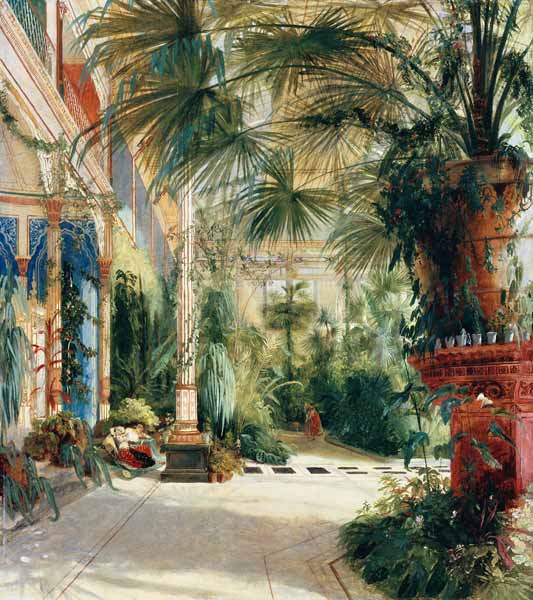 The Interior of the Palm House from Karl Eduard Ferdinand Blechen