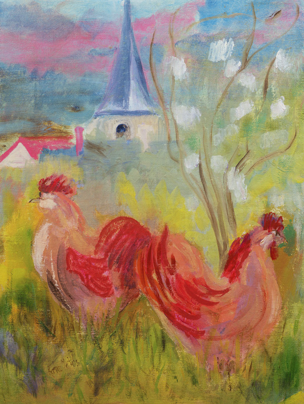 Spring Comes to Burgundy (oil on canvas)  from Kate  Yates
