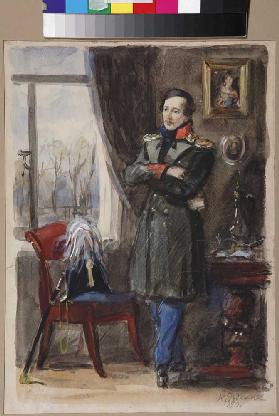 Porträt von Dichter Michail Jurjewitsch Lermontow (1814-1841)