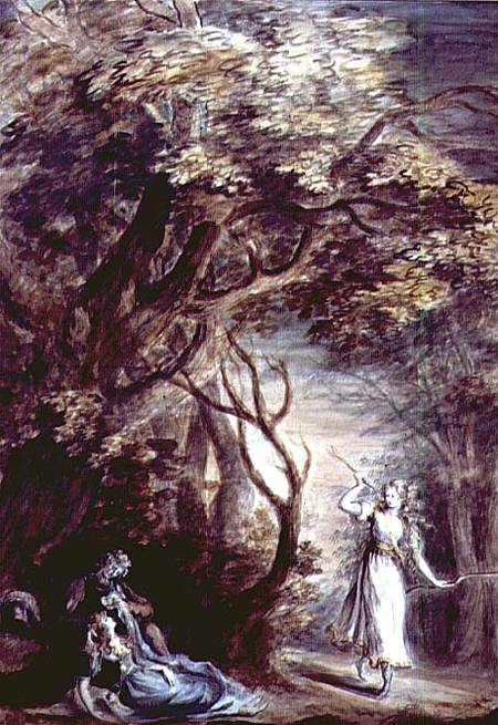 Two Lovers, reclining in a Forest Glade, surprised by Diana from Lady Diana Beauclerk