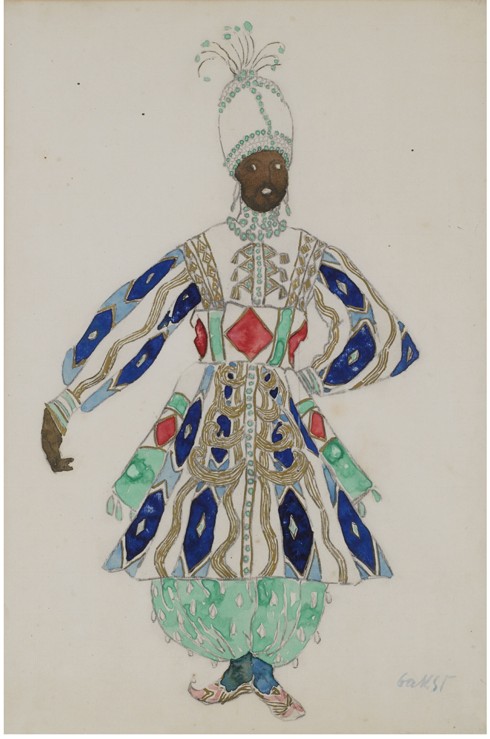 Costume design for the revue "Aladin, or the Wonderful Lamp" from Leon Nikolajewitsch Bakst