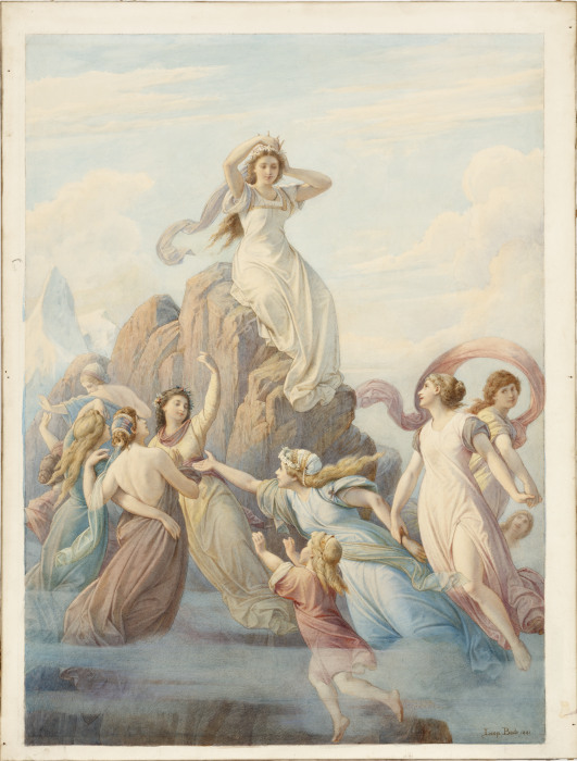 Illustration zu Schillers Berglied (Mittelteil) from Leopold von Bode