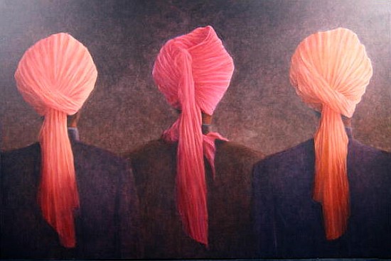 Turban Triptych (oil on canvas)  from Lincoln  Seligman