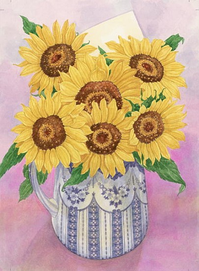 Sunflowers, 1998 (w/c on paper)  from Linda  Benton