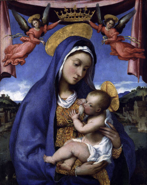 L.Lotto, Maria das Kind stillend from Lorenzo Lotto