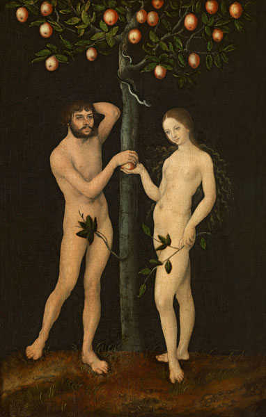 Adam and Eve from Lucas Cranach d. Ä.