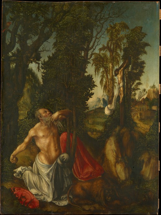 The penitent Saint Jerome from Lucas Cranach d. Ä.