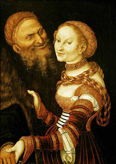 The Courtesan and the Old Man from Lucas Cranach d. Ä.