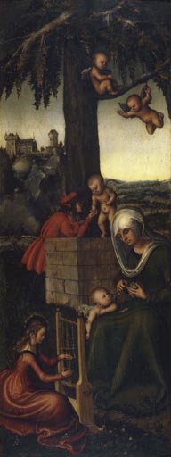 Die Erziehung der Jungfrau Maria from Lucas Cranach d. Ä.