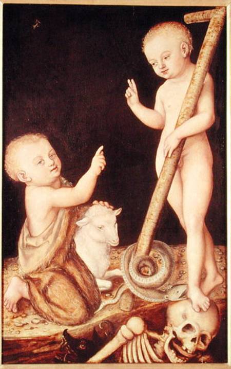 The Infant Christ Triumphing over Death and the Infant St. John the Baptist from Lucas Cranach d. Ä.