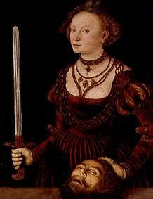 Judith mit dem Haupt des Holofernes. from Lucas Cranach d. Ä.