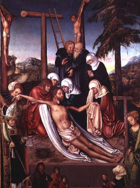 The Lamentation Over the Dead Christ (panel) from Lucas Cranach d. Ä.