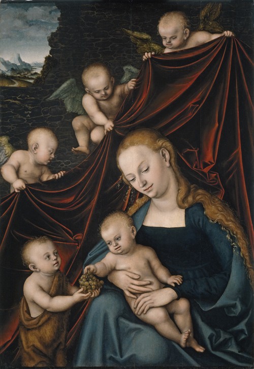 The Virgin and Child with Saint John and Angels from Lucas Cranach d. Ä.