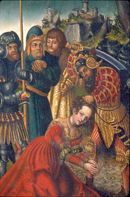 Martyrdom of St Catherine from Lucas Cranach d. Ä.