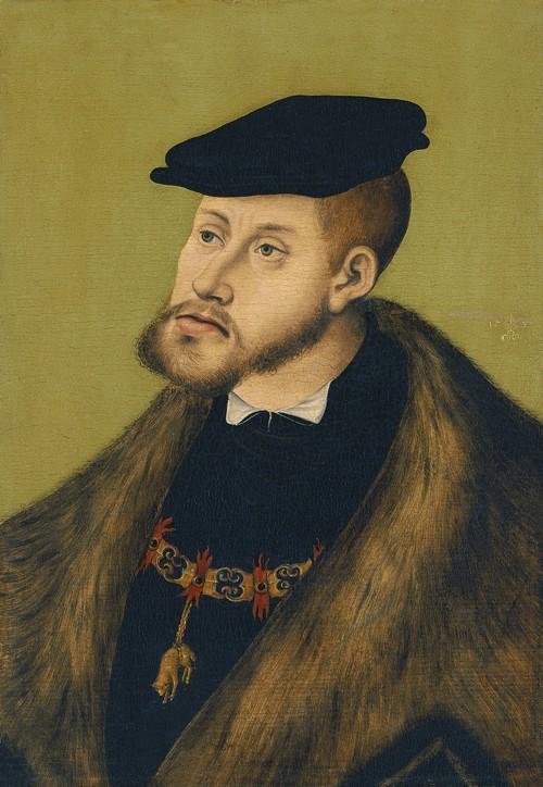 Portrait of the Emperor Charles V (1500-1558) from Lucas Cranach d. Ä.