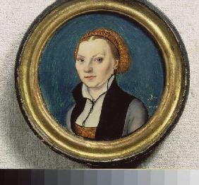 Bildnis der Katharina von Bora, der Gemahlin Martin Luthers.