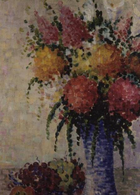 Fruit and Flowers in a Blue Vase from Lucie Cousturier