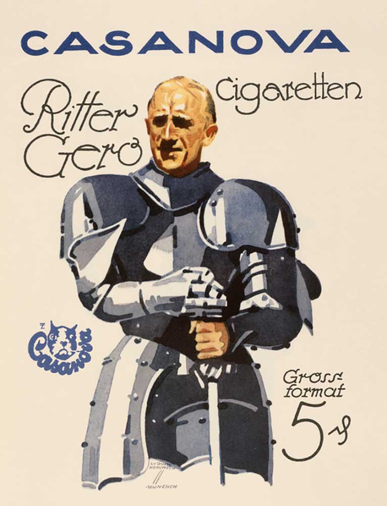 Casanova Cigaretten / Ritter Gero from Ludwig Hohlwein
