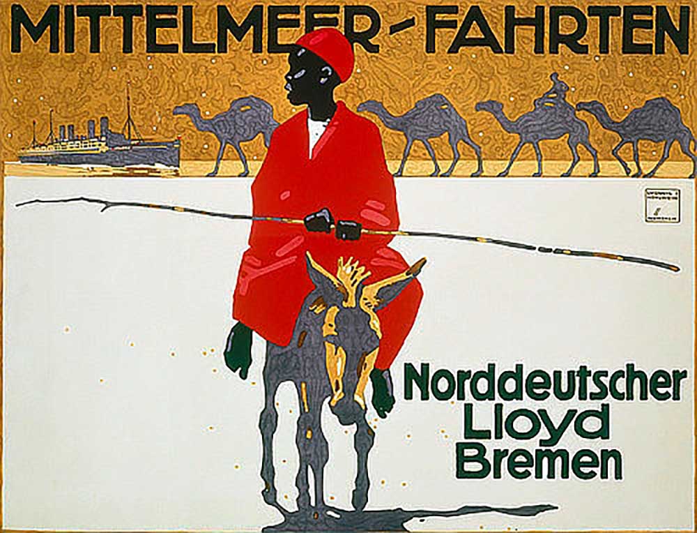 Werbeplakat des Norddeutschen Lloyd für Mittelmeerfahrten from Ludwig Hohlwein