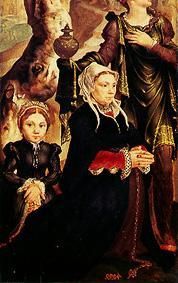 Betende Frau und Kind. Detail aus der rechte Tafelafel des Triptychons Kalvarienberg from Maerten van Heemskerck