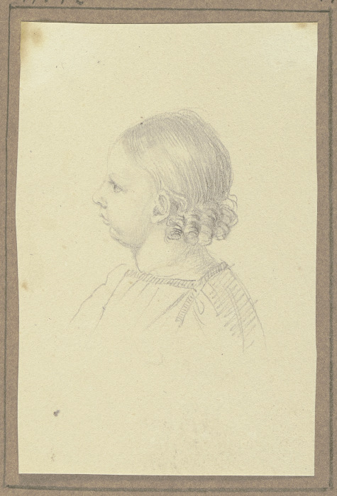 Brustbild eines kleinen Mädchens im Profil nach links from Maria Ellenrieder