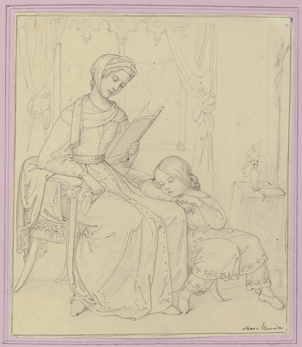 Mutter, ihrem Kind vorlesend from Maria Ellenrieder