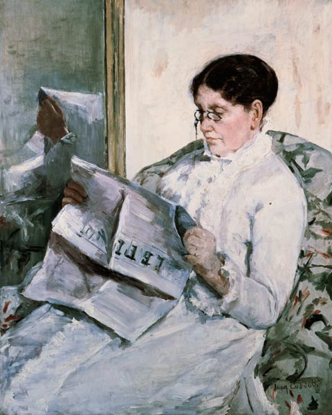 Beim Lesen des Figaro. from Mary Cassatt
