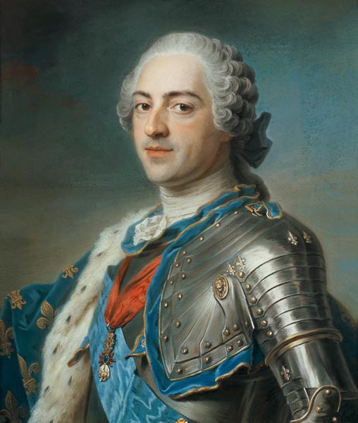 Portrait von König Louis XV from Maurice Quentin de La Tour