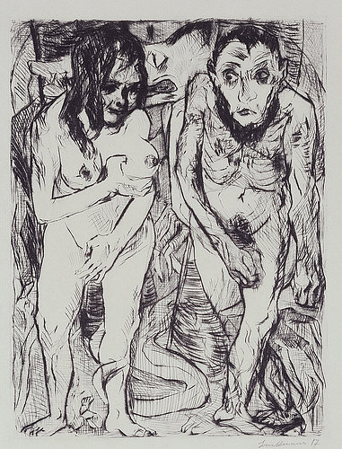 Adam und Eva. 1917 from Max Beckmann