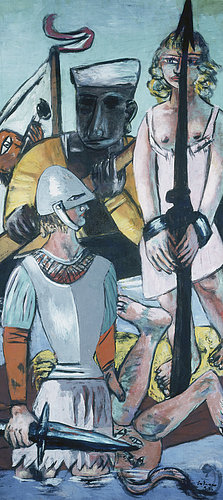 Triptychon: Die Versuchung (des hl. Antonius). Linker Flügel. 1936/37 from Max Beckmann
