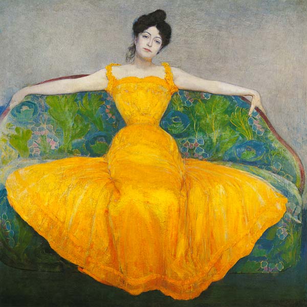 Dame im gelben Kleid from Max Kurzweil
