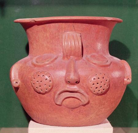 Globular vase with a face, from Kalminaljuy, Guatemala, Pre-Classic Period from Mayan