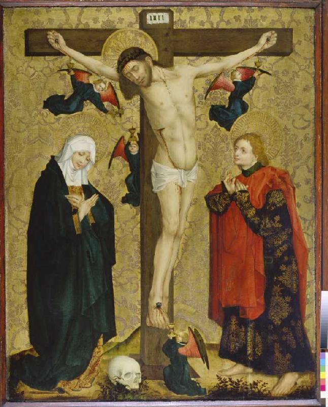 Christus am Kreuz mit Maria und Johannes from Meister (Rheinischer)