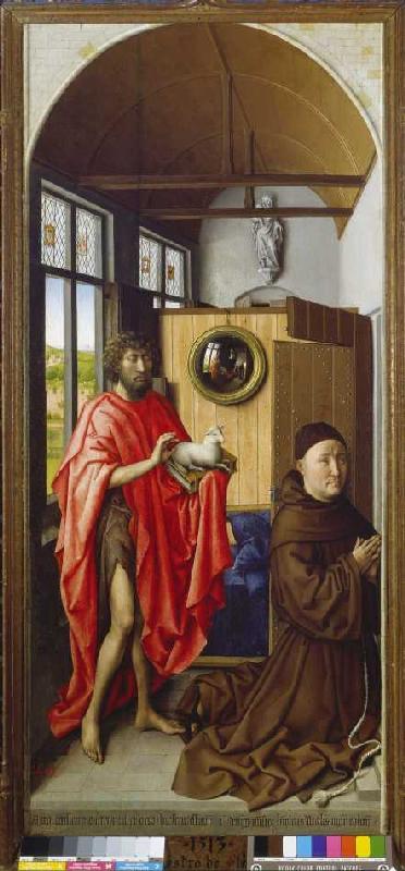 Johannes der Täufer und der Franziskaner Heinrich Werle from Meister von Flémalle  R.Campin
