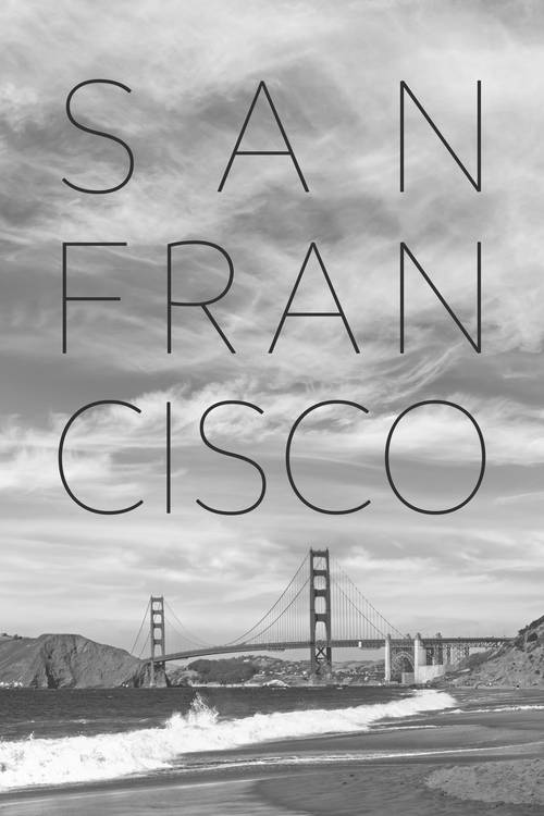 Golden Gate Bridge & Baker Beach | Text & Skyline from Melanie Viola
