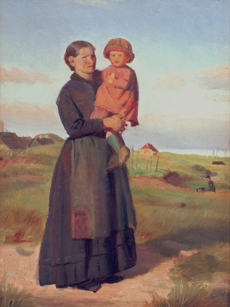 Chr.Vollesens Frau mit Jens from Michael Peter Ancher